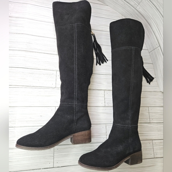 Gibson Latimer Ammelia Over the Knee Suede Boots in Black Size 6.5 - Picture 1 of 8